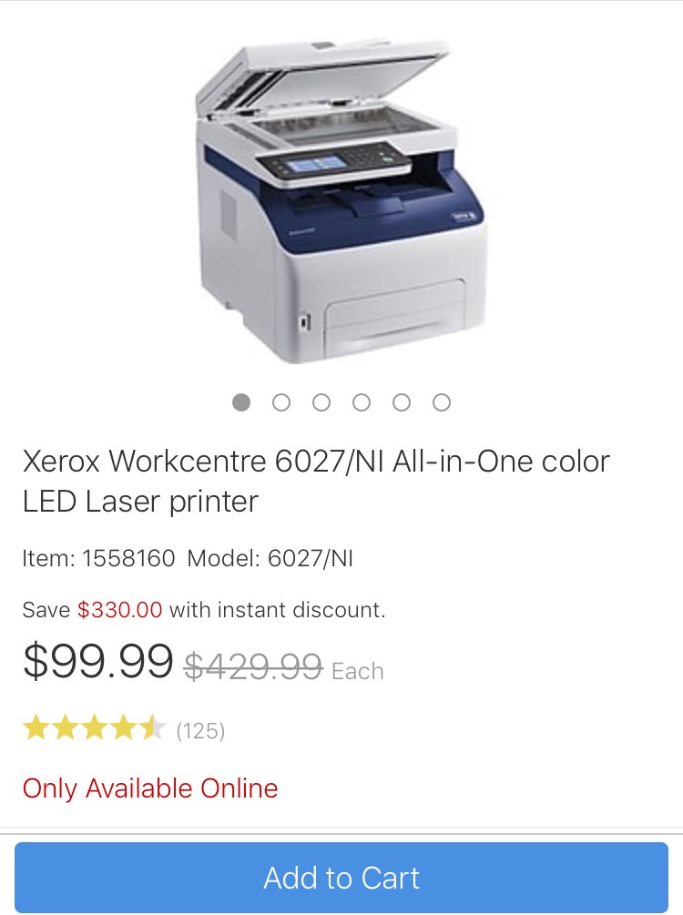 Xerox多功能彩色激光打印机