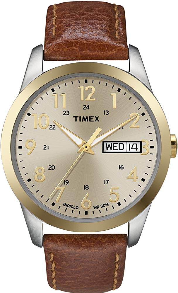 Amazon.com: Timex Men's T2N105 South Street Sport Brown Leather Strap Watch: Timex: Watches手表