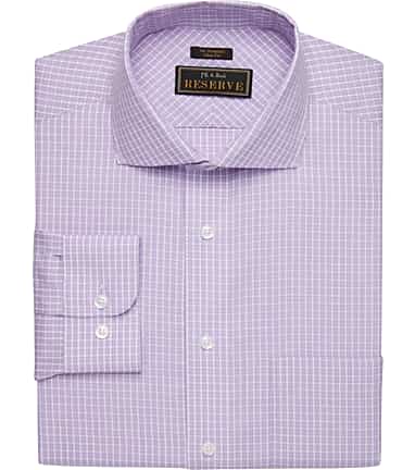 Reserve Collection Slim Fit Cutaway Collar Check Dress Shirt CLEARANCE - All Clearance | Jos A BankReserve 系列修身剪裁领格子衬衫