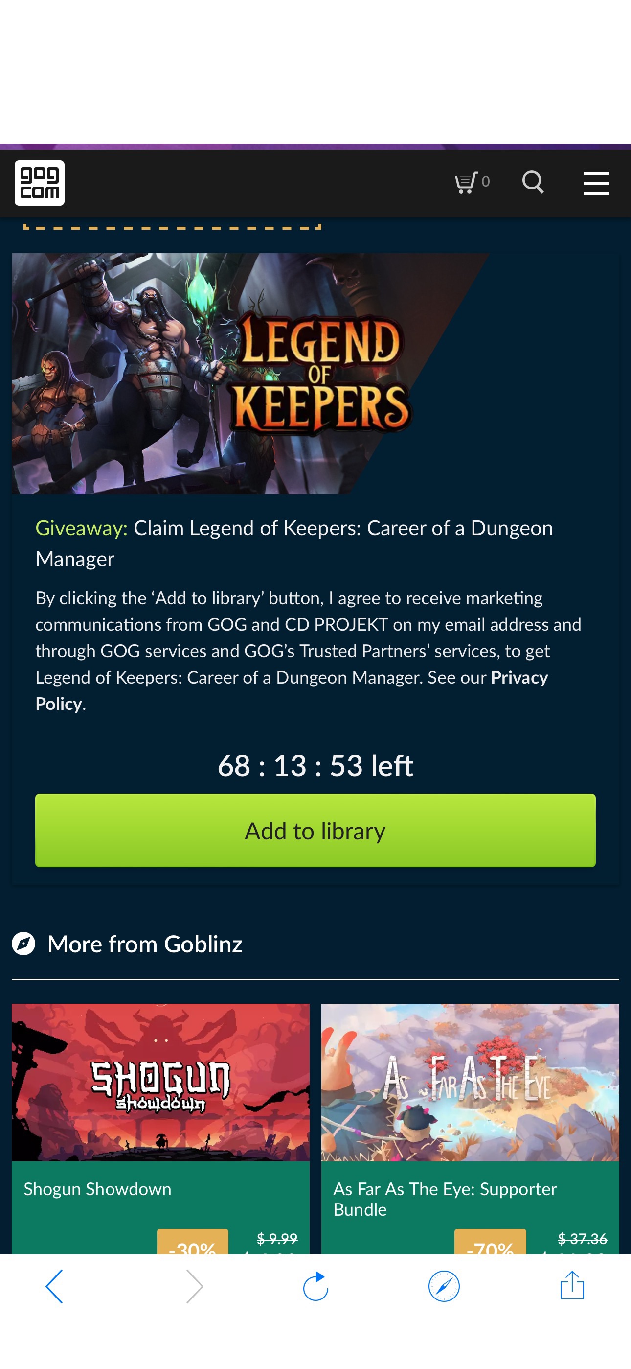 Legend of Keepers: Career of a Dungeon Manager   
give away