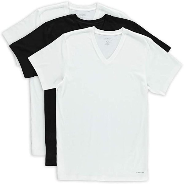 Calvin Klein Men's Cotton Classics Multipack V Neck T-Shirts