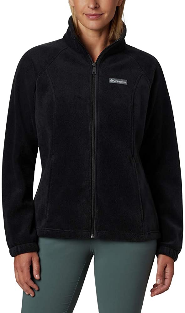 Columbia女士外套 womens Benton Springs Full Zip Fleece Jacket, Black, Small US at Amazon Women's Coats Shop