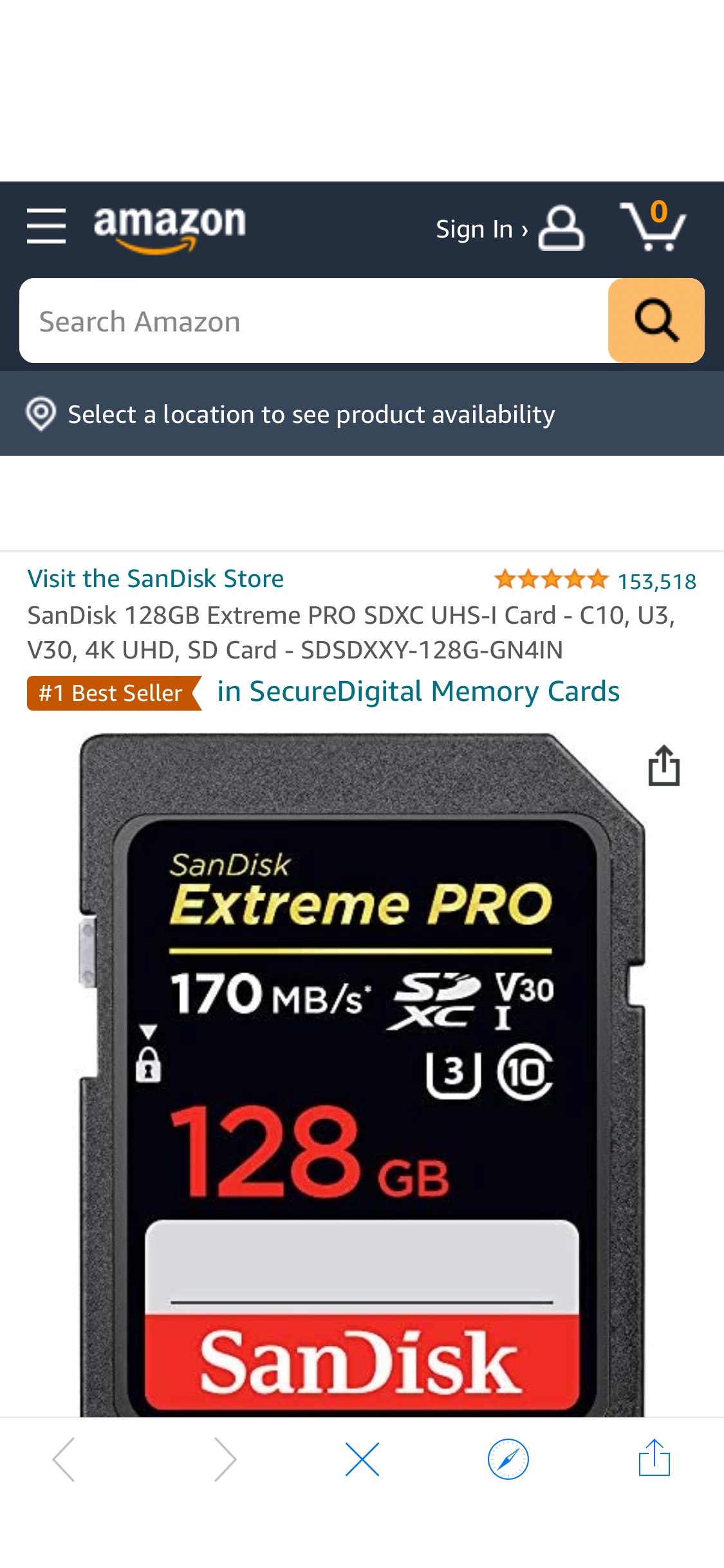Amazon.com: SanDisk 128GB Extreme PRO SDXC UHS-I Card - C10, U3, V30, 4K UHD, SD Card