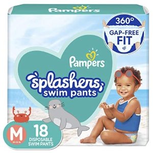 Pampers Splashers Swim Diapers Size M 18 Count