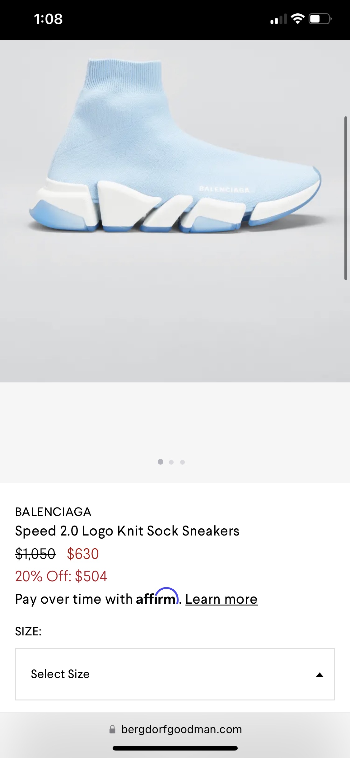 Balenciaga Speed 2.0 Logo Knit Sock Sneakers - Bergdorf Goodman 巴黎世家袜靴$504 码全