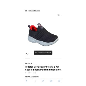 $20 Skechers Toddler Boys Razor Flex Slip-On Casual Sneakers from Finish Line & Reviews - Finish Line Kids Shoes - Kids - Macy s