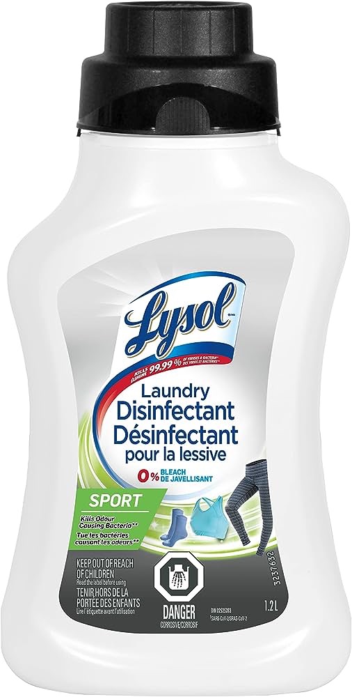 Lysol Laundry Disinfectant, Sport, 0% Bleach, Kills Odour Causing Bacteria, 1.2L : Amazon.ca: Health & Personal Care