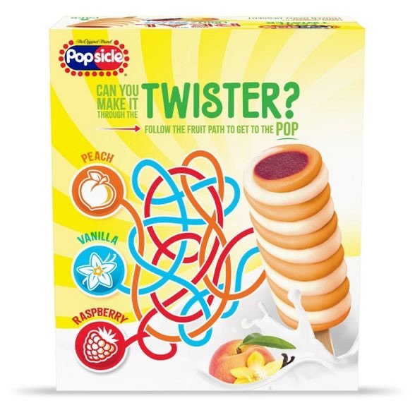 Popsicle Fruit Twister Raspberry Peach &