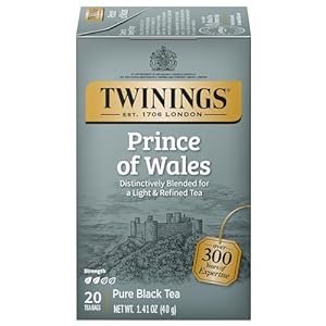 Prince of Wales Individually Wrapped Black Tea Bags, 20 Count (Pack of 6)