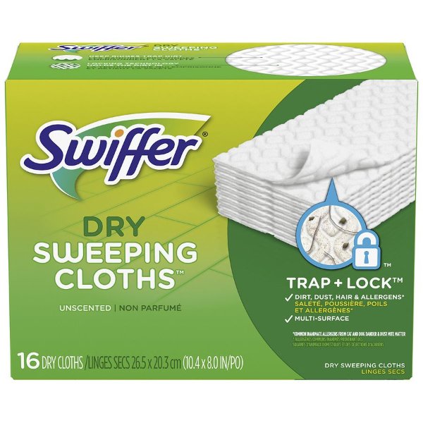 Sweeper Dry Sweeping Pad, Multi Surface Refills for Dusters Floor Mop Unscented