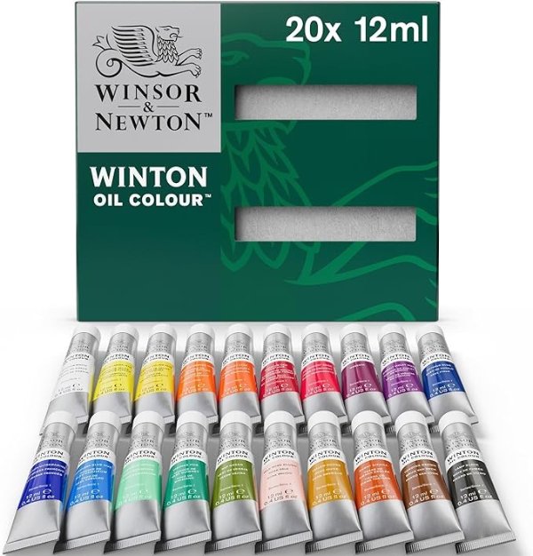 Winsor & Newton Winton Oil Color Paint Set, 20 x 12ml