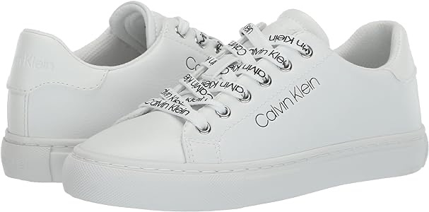 Amazon.com | Calvin Klein Women's CIYAN Sneaker, White 1, 6.5 | Fashion Sneakers
