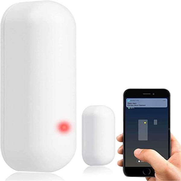 BITIWEND WiFi Door and Window Smart Sensor Alarm Compatible with Amazon Alexa, Google Home, IFTTT