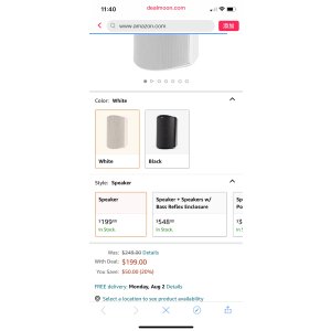$199 Amazon.com: Polk Audio 中庭8SDI旗舰户外全天候扬声器(白色)-使用作为单单元或立体声对|强大的低音和宽声音覆盖