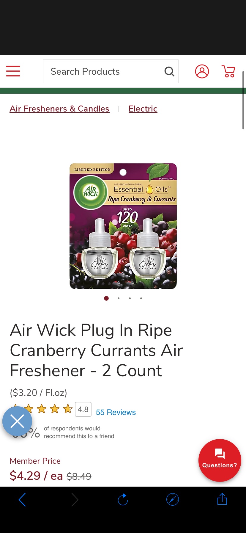 Air Wick Plug-Safeway半价，比外面便宜