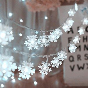 KAILEDI Christmas Lights, 40 LED Snowflake String Fairy Lights