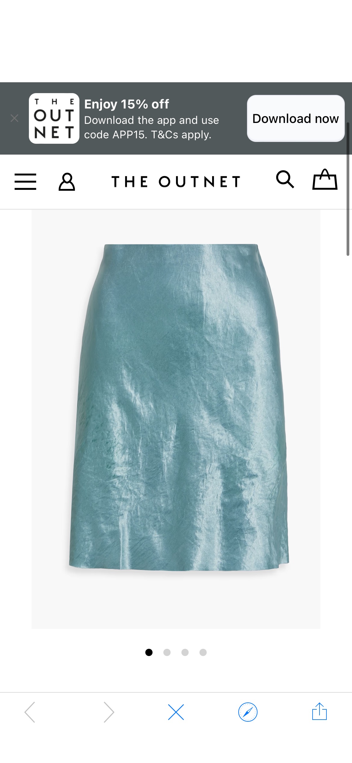 VINCE. Crinkled-satin skirt | THE OUTNET