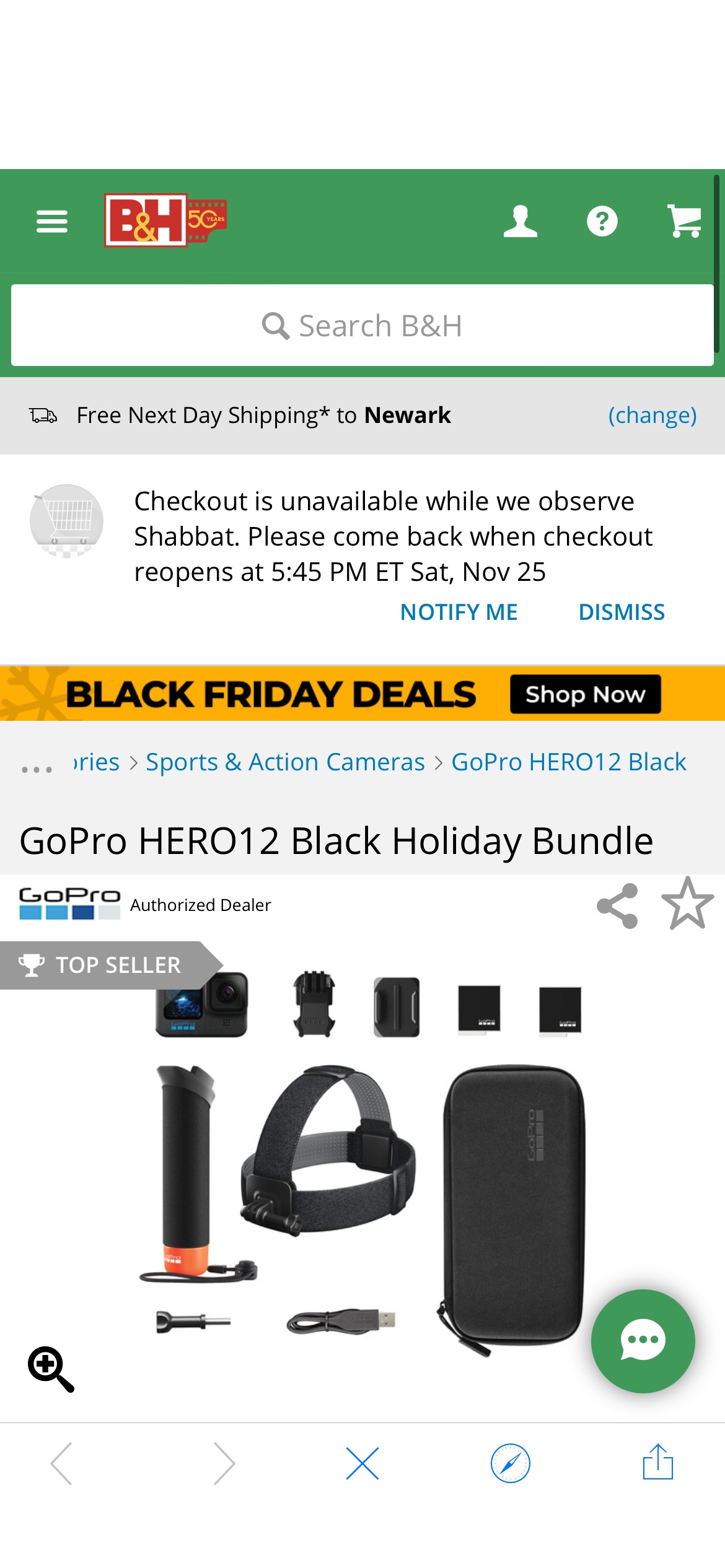 GoPro HERO12 Black Holiday Bundle CHDRB-121-RW B&H Photo Video