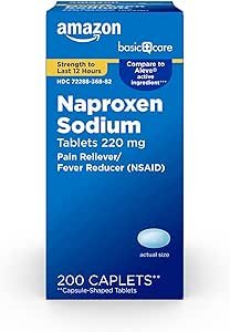 Amazon Basic Care Naproxen Sodium Tablets, 200 Count