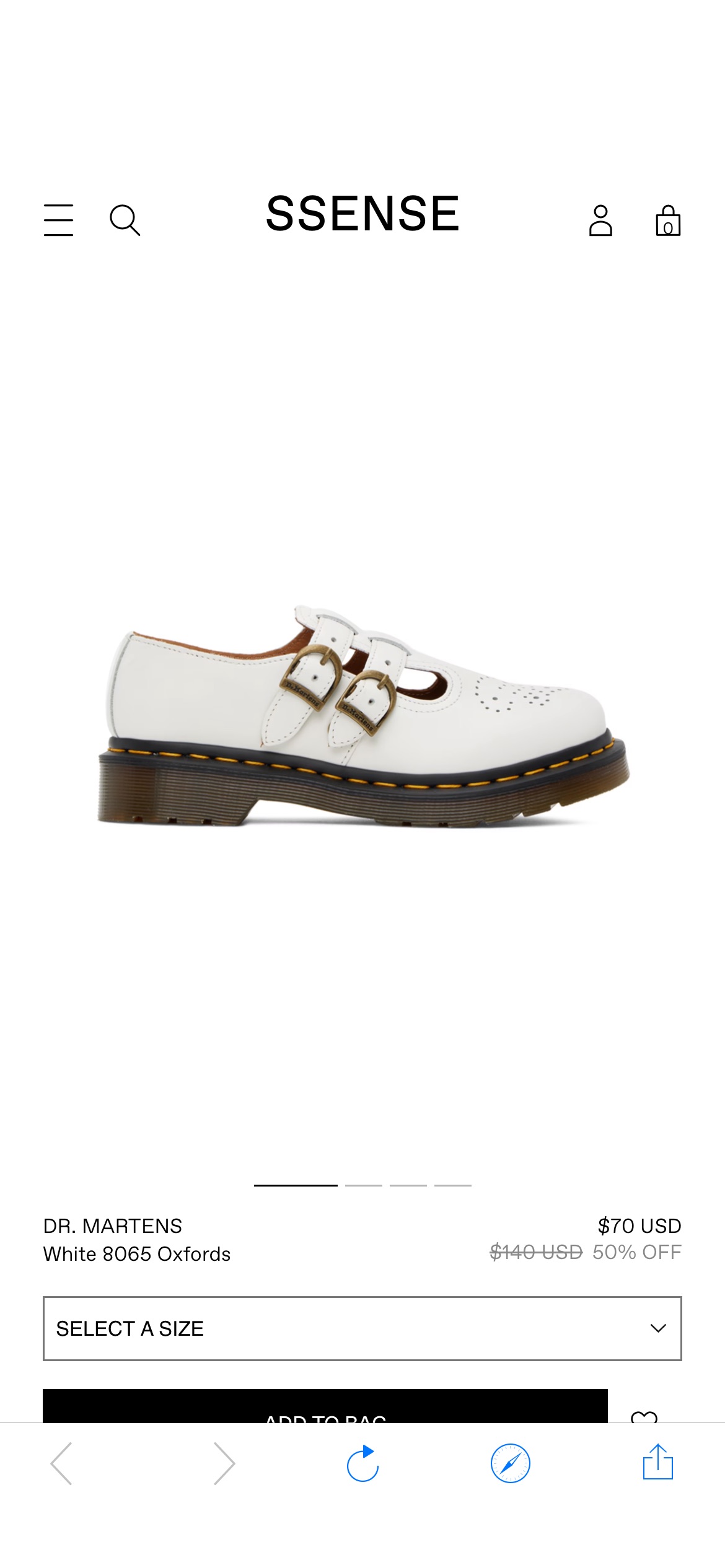 White 8065 Oxfords by Dr. Martens on Sale