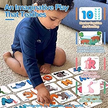 LUKAT Educational Alphabet and Numbers Flash Cards Set