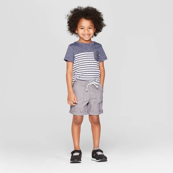 Toddler Boys' Texture Pull-On Shorts - Cat & Jack™ Gray : Target 小童短裤