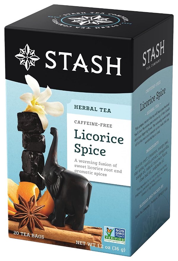 Stash Tea Licorice Spice Herbal Tea, 6 Boxes With 20 Tea Bags Each (120 Tea Bags Total)