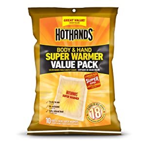 HotHands Body & Hand Super Warmers - Long Lasting Safe Natural Odorless Air Activated Warmers - Up to 18 Hours of Heat - 10 Individual Warmers