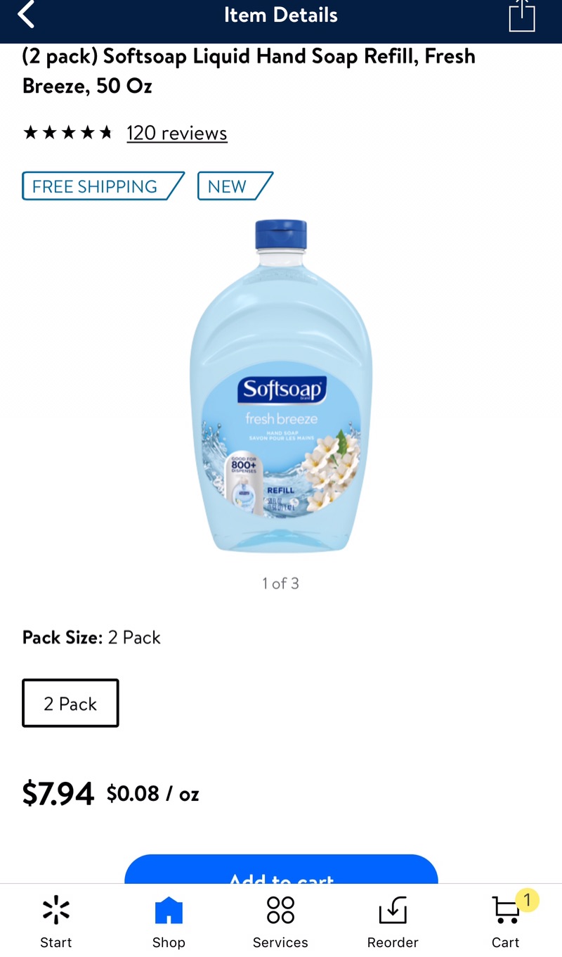 Softsoap 50 Oz 洗手液 （两瓶装）