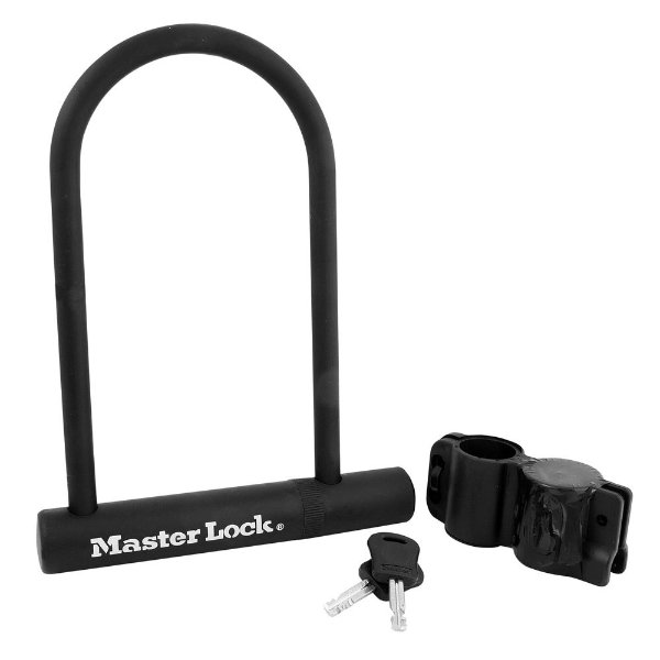 Master Lock 8170D Hardened Steel Bicycle U-Lock, 6-1/8 In. (15 cm.) Wide with 8 In. (20 cm.) Shackle