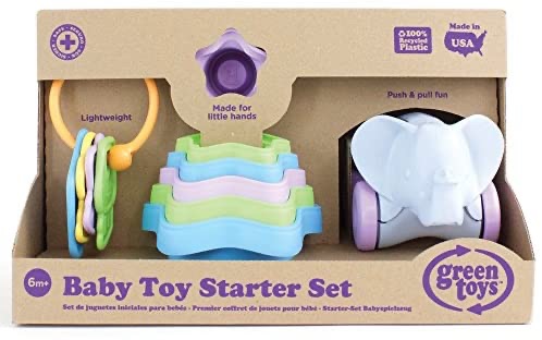 婴儿玩具套装 Amazon.com: Green Toys Baby Toy Starter Set (First Keys, Stacking Cups, Elephant): Toys & Games