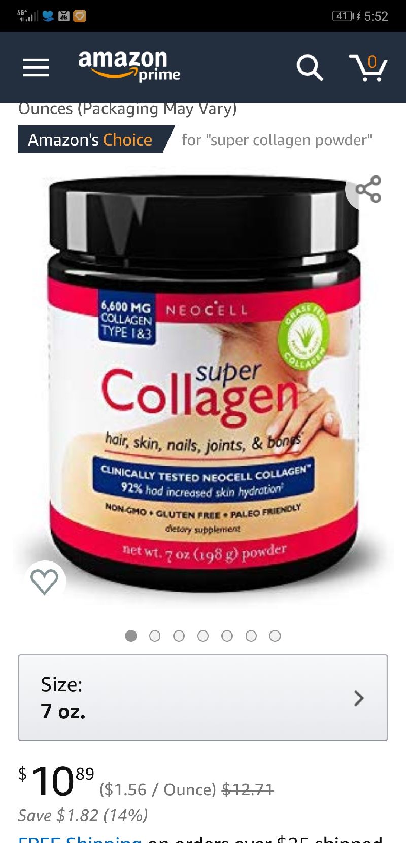 Amazon.com: NeoCell Super Collagen Powder – 6,600mg Collagen Types 1 & 3 - unflavored - 7 Ounces (Packaging May Vary): Gateway胶原蛋白粉 7oz