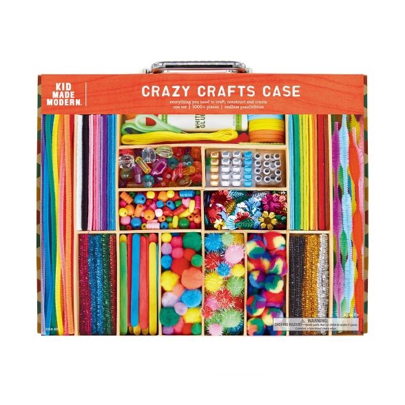 Target手工材料全场七折，Kid Made Modern 1000pc Crazy Crafts Art Case : Target