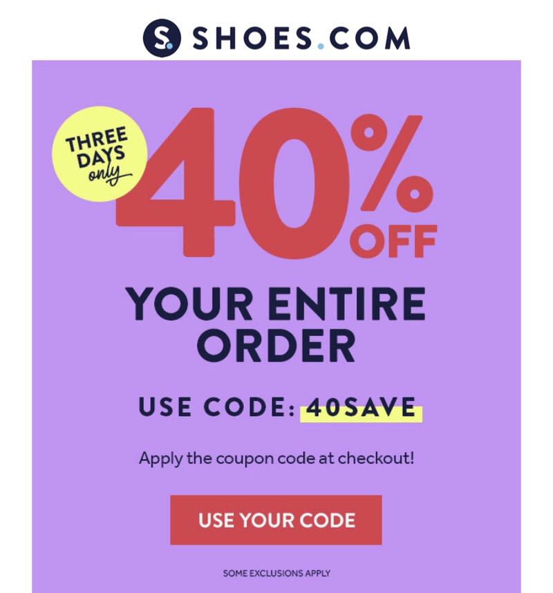 Flash Sale | Shoes.com美鞋额外六折