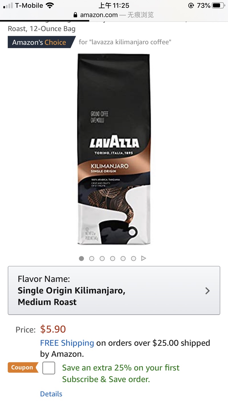 Amazon.com : Lavazza 咖啡降价