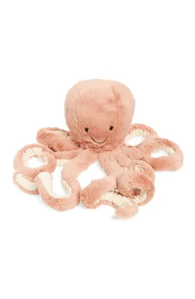 Jellycat Medium Odell Octopus Stuffed Animal中号章鱼