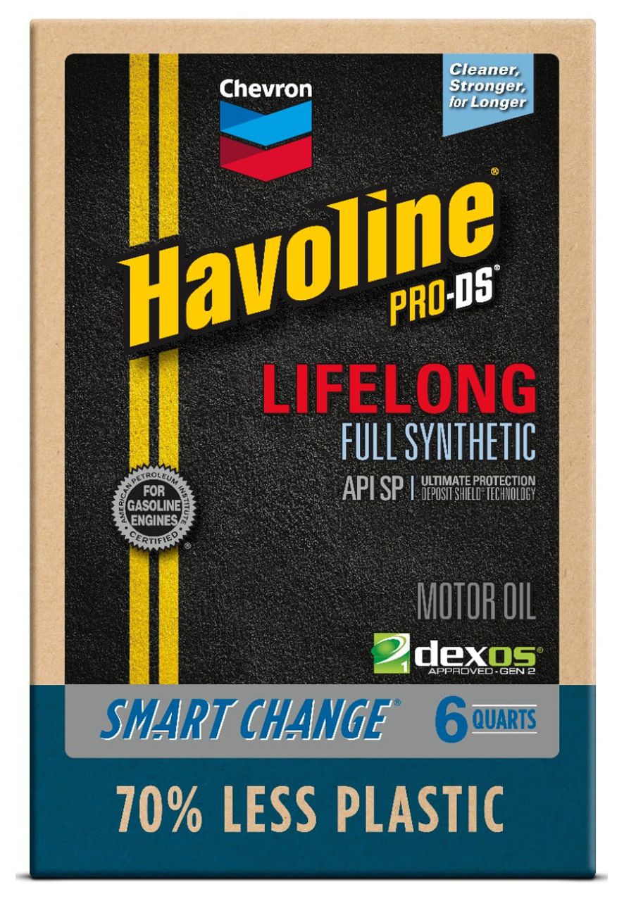 Chevron Havoline Lifelong 5W-20 Full Synthetic Motor Oil, 6 Quarts (Smart Change Box) - Walmart.com