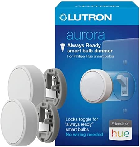 Lutron Aurora Smart Bulb Dimmer Switch (2 Pack) | for Philips Hue Smart Bulbs | Z3-1BRL-WH-L0-2 | White - Amazon.com