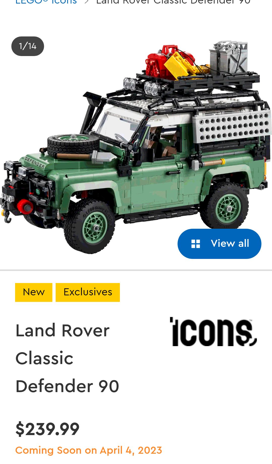 Land Rover Classic Defender 90 10317 | LEGO® Icons | Buy online at the Official LEGO® Shop US