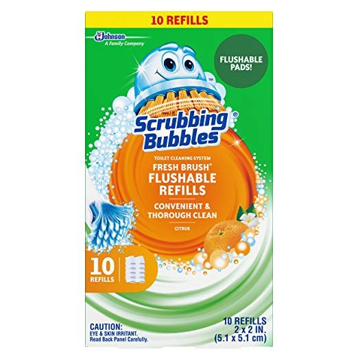 Scrubbing Bubbles 厕所清洁刷+10个补充装套装