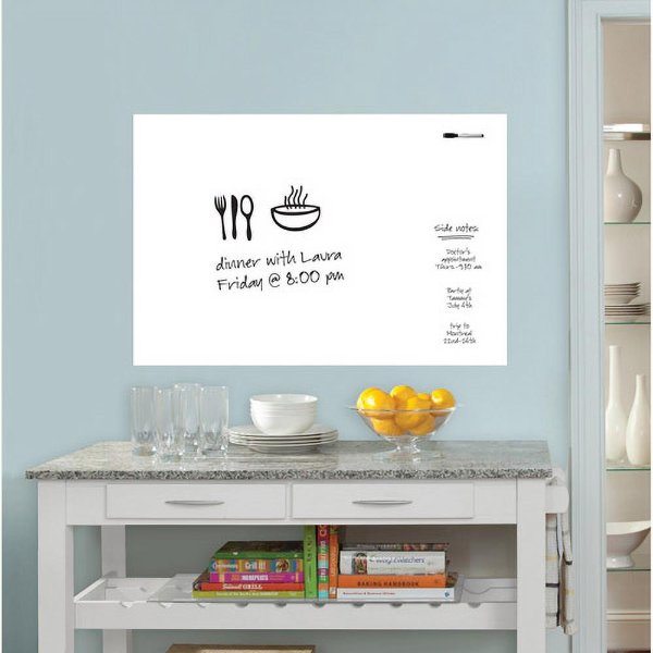 24 x 36 in. White Message Board Wall Decals