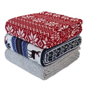 Mainstays Sweater Knit Holiday Blanket