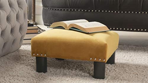 Jennifer Taylor Home Jules Square Accent Footstool 黄色搁脚凳