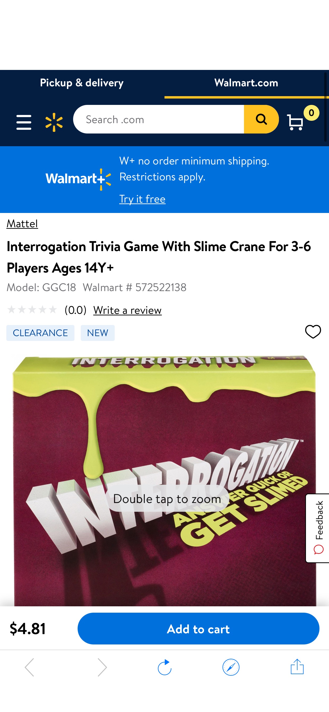 Interrogation Trivia 儿童玩具Game With Slime Crane For 3-6 Players Ages 14Y+ - Walmart.com - Walmart.com