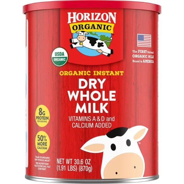 Organic Instant Dry Whole Milk, 30.6oz