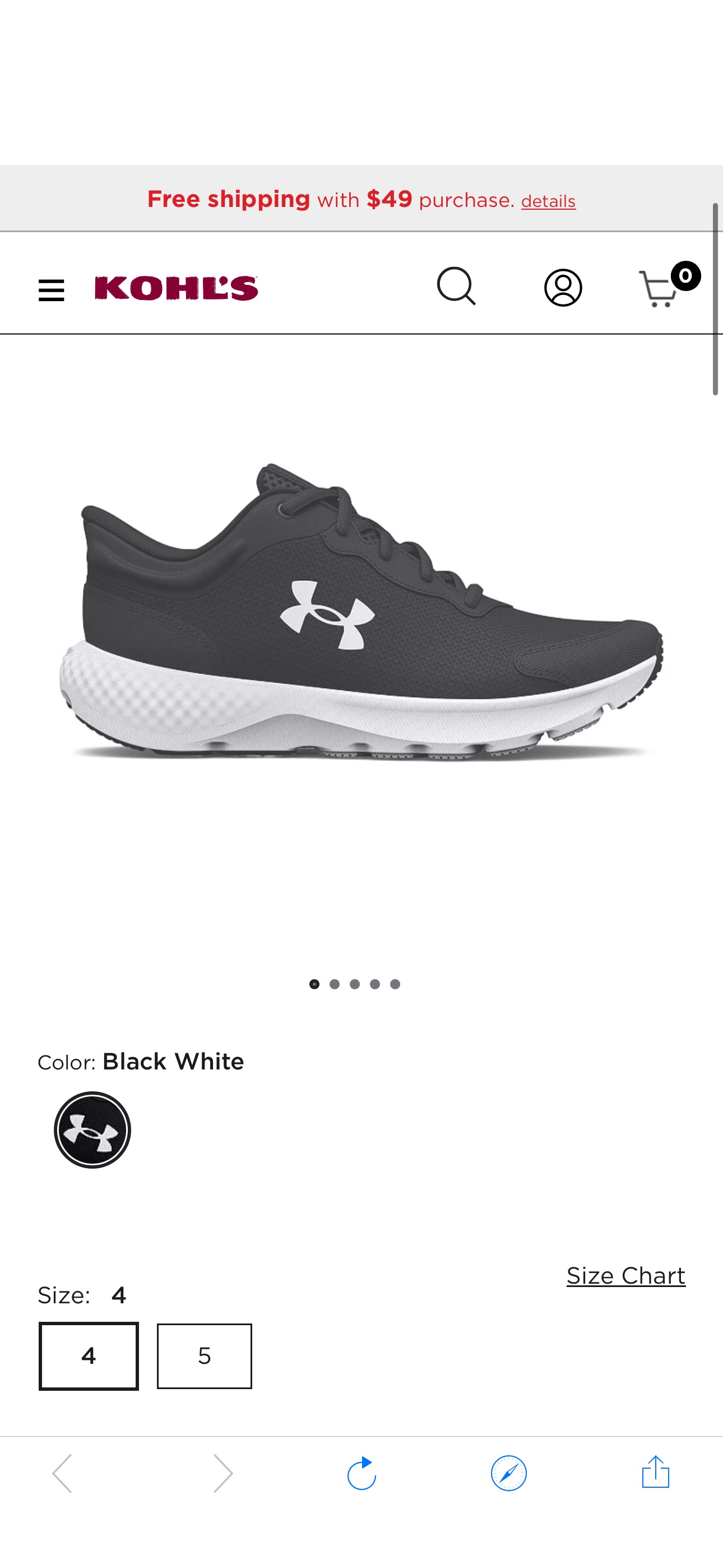 Under Armour Charged Escape 4 Big Kids' Running Shoes