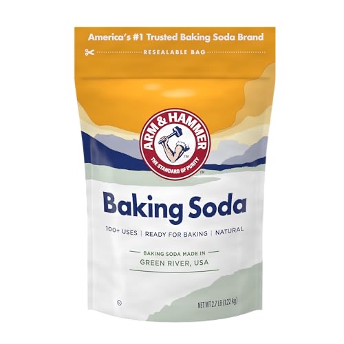 ARM & HAMMER Baking Soda Made in USA, Ideal for Baking, Pure & Natural, 2.7lb Bag B0CJCXLDSP