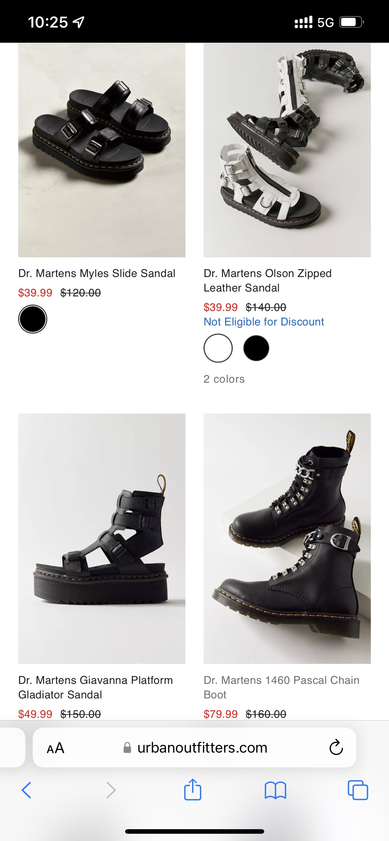 uo dr.martens疑似价格错误，只有四双鞋突然骨折价