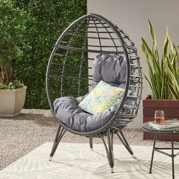 Gianni Wicker Teardrop Chair - Christopher Knight Home : Target蛋椅