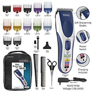wahl clipper color pro cordless rechargeable hair clippers 21 pieces
